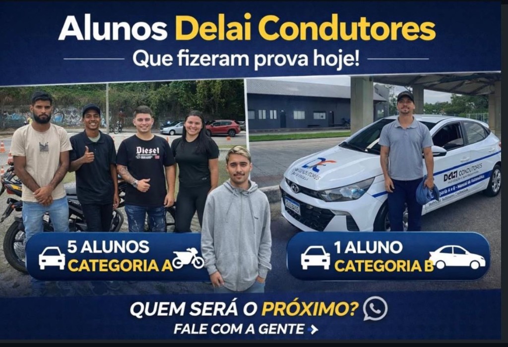 Alunos Delaí Condutores aprovados nas categorias A e B